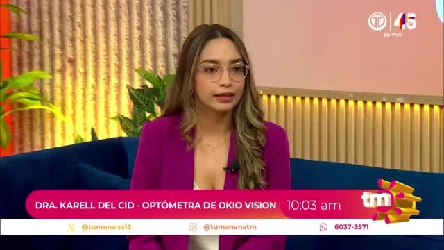 Dra. Karell del Cid en Tu Mañana - salud visual infantil