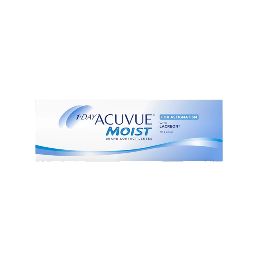  1-Day Acuvue Moist Para Astigmatismo 30 Unidades (Esf:0.00, Cyl:-0.75, Eje:10)