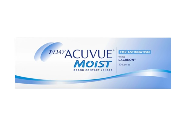  1-Day Acuvue Moist Para Astigmatismo 30 Unidades (Esf:0.00, Cyl:-0.75, Eje:10)